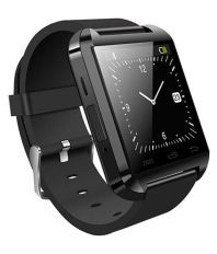Life Like U8 Bluetooth Smartwatch - Black-Rubber Strap