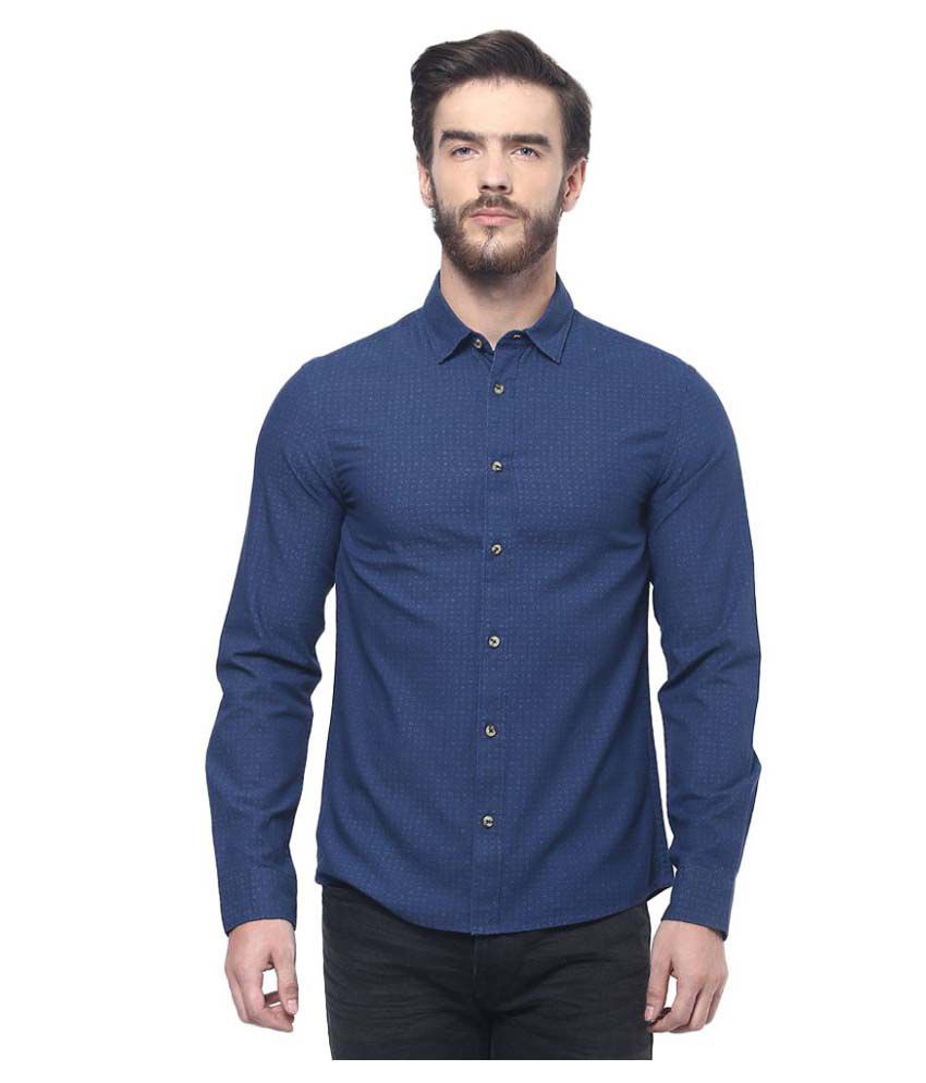 Celio Blue Casuals Regular Fit Shirt - Buy Celio Blue Casuals Regular ...
