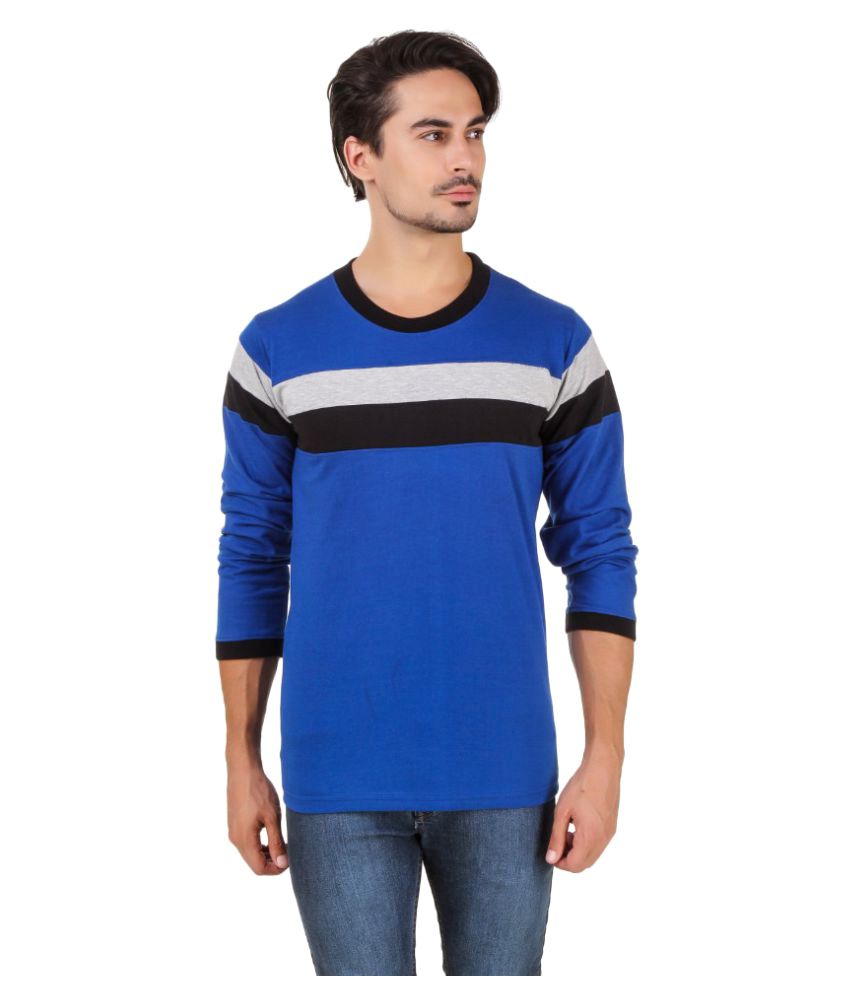 Aurelio Marco Blue Round T-Shirt - Buy Aurelio Marco Blue Round T-Shirt ...