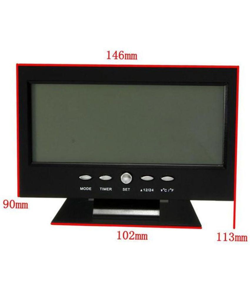 BM Voice Control Sound Sensor Calendar Alarm Table Clock Thermometer