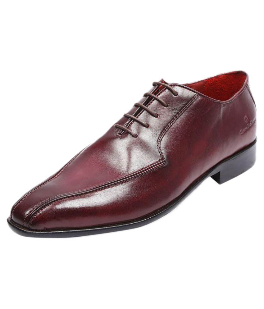 Classe Italiana Maroon Party Genuine Leather Formal Shoes Price in ...