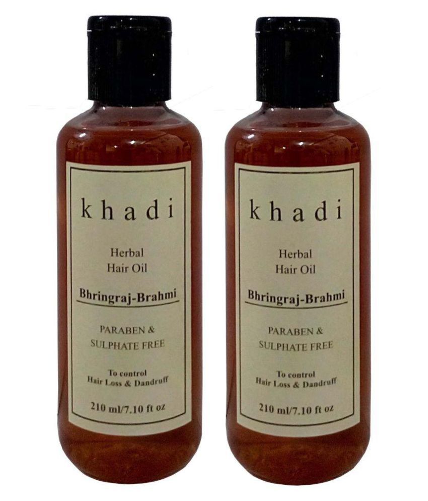     			Khadi Herbal Bhringraj-Brahmi Sulphate&paraben Fre hair oil 210 ml Pack of 2