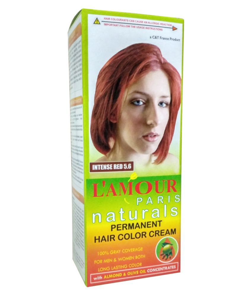 L'amour Paris Naturals Permanent Intense Red 5.6 Cream Hair Color Set