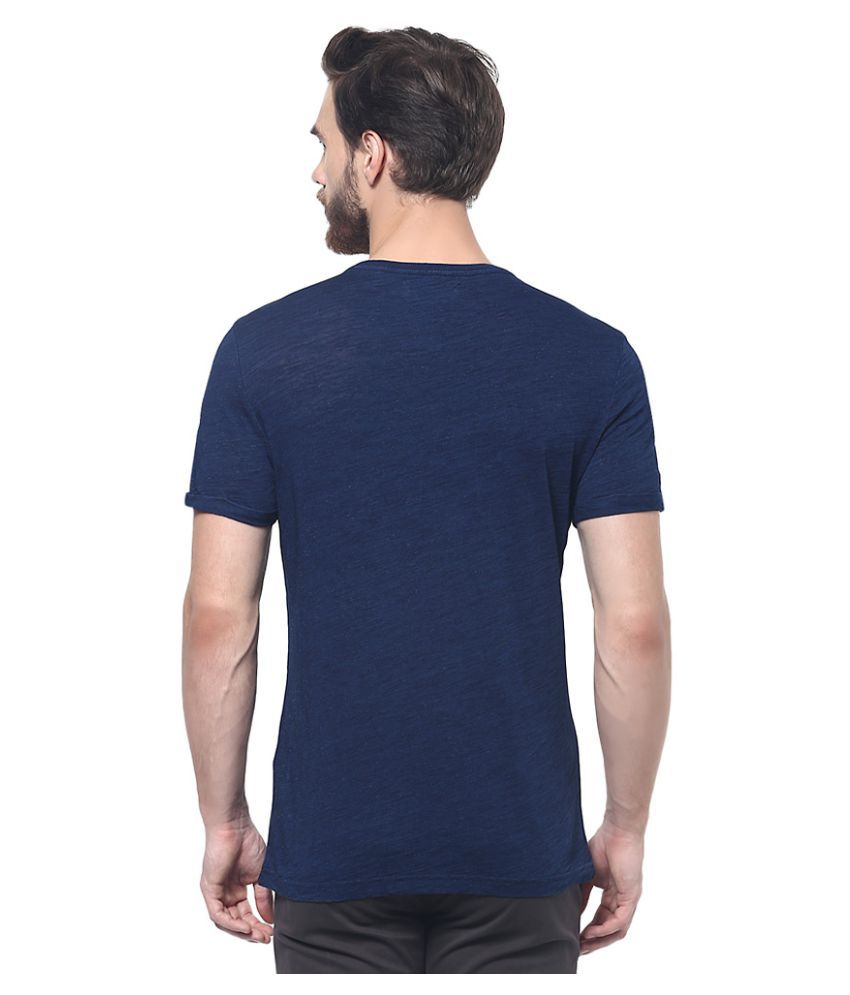 Celio Blue Round T-Shirt - Buy Celio Blue Round T-Shirt Online at Low