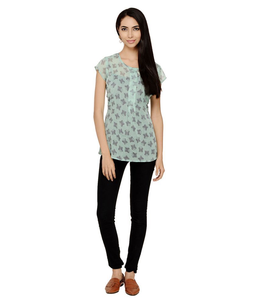 chiffon long tunic