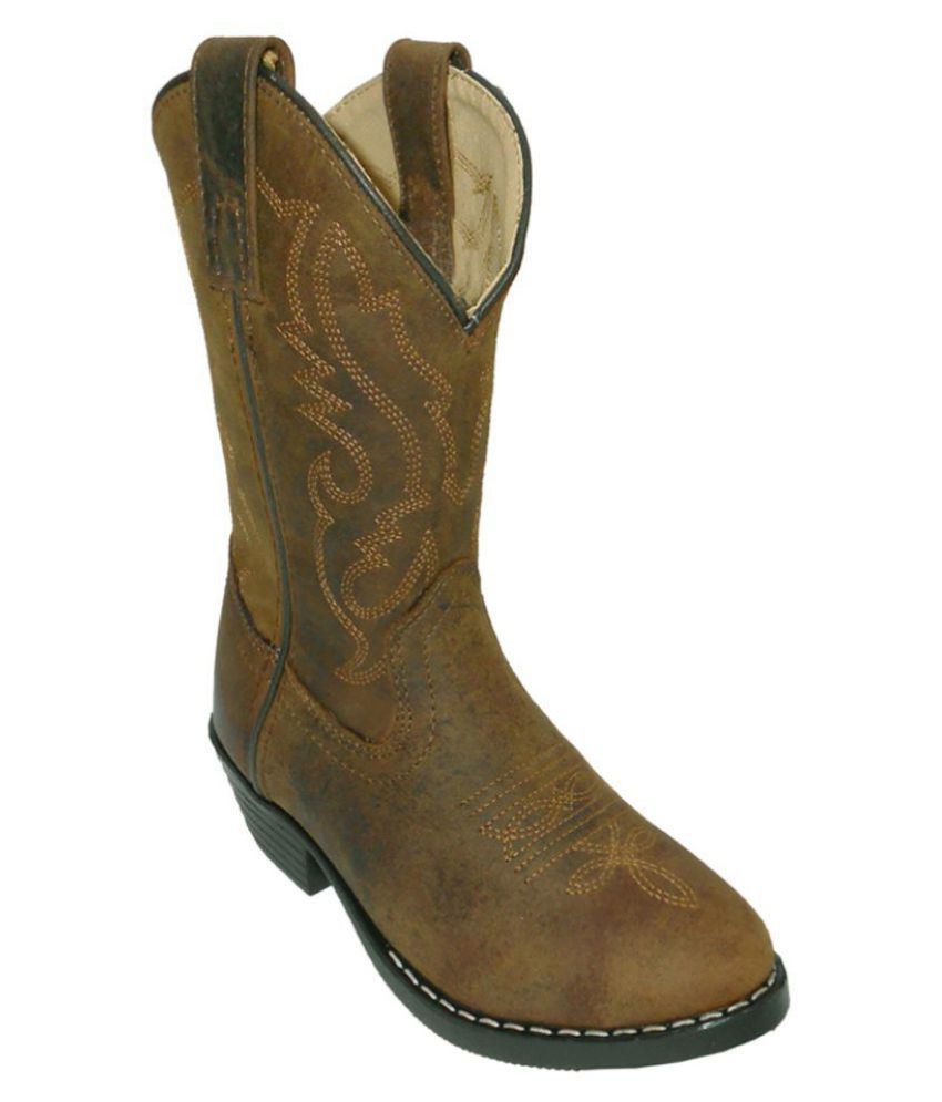 Maine Haiten Brown Cowboy Boots Price in India- Buy Maine Haiten Brown ...