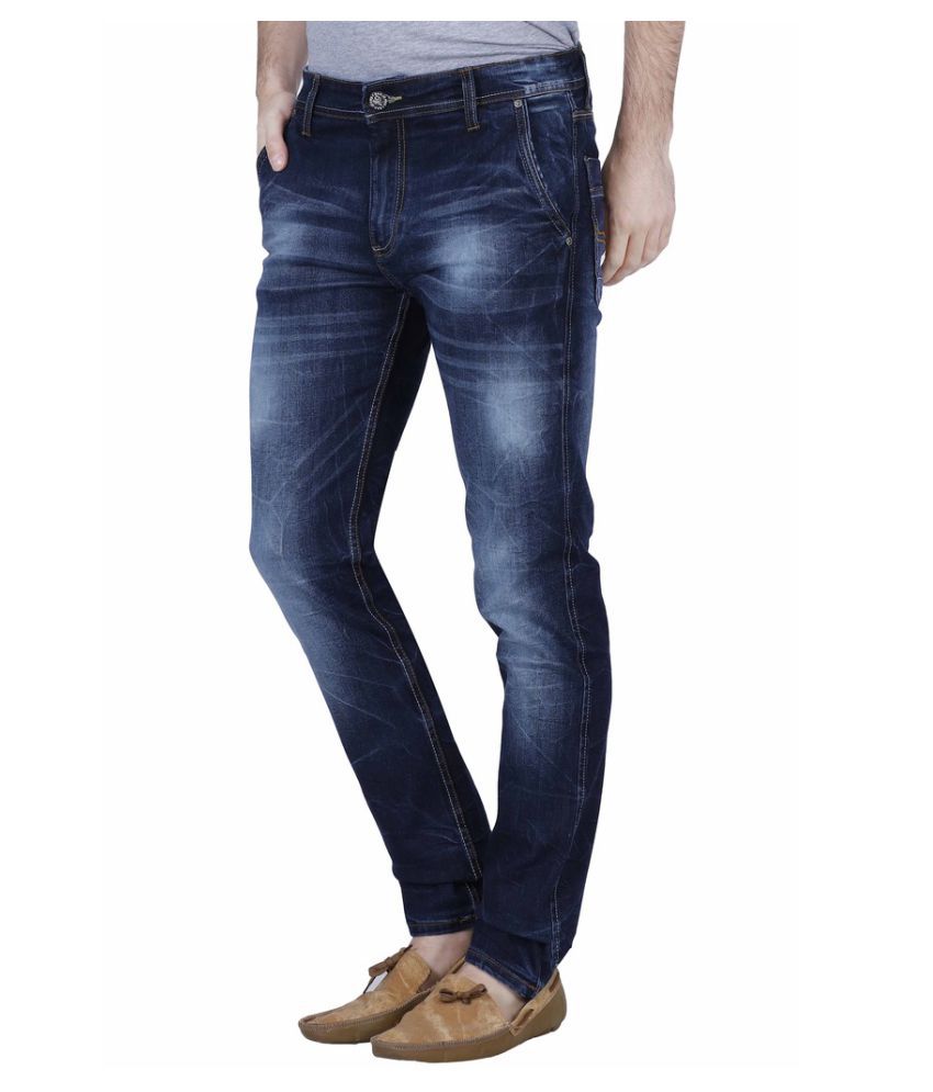Raa Jeans Blue Slim Faded - Buy Raa Jeans Blue Slim Faded Online at ...