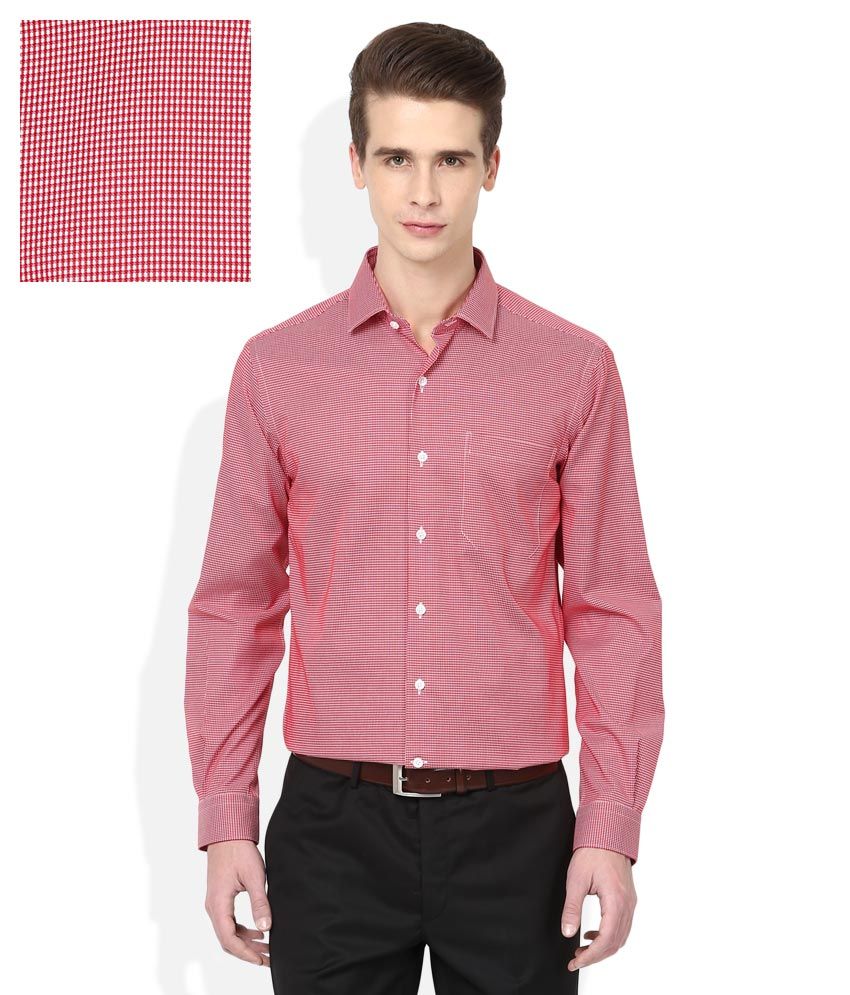 mens red formal shirt uk