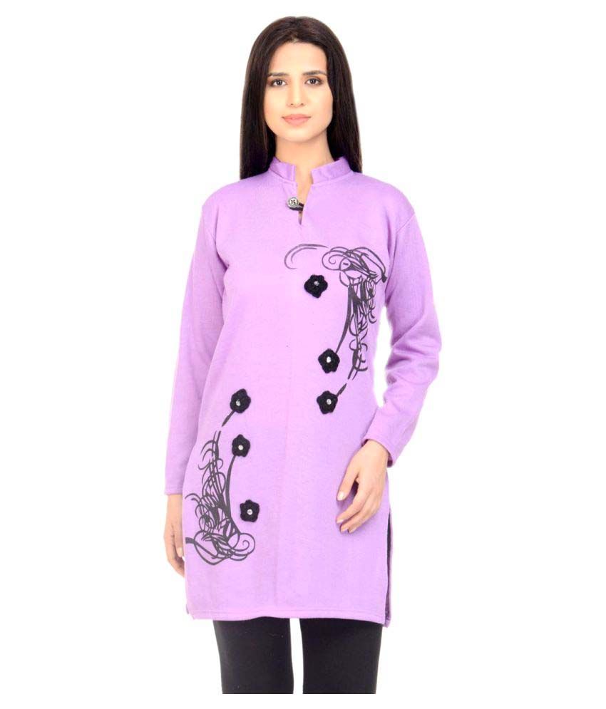 plain purple kurti