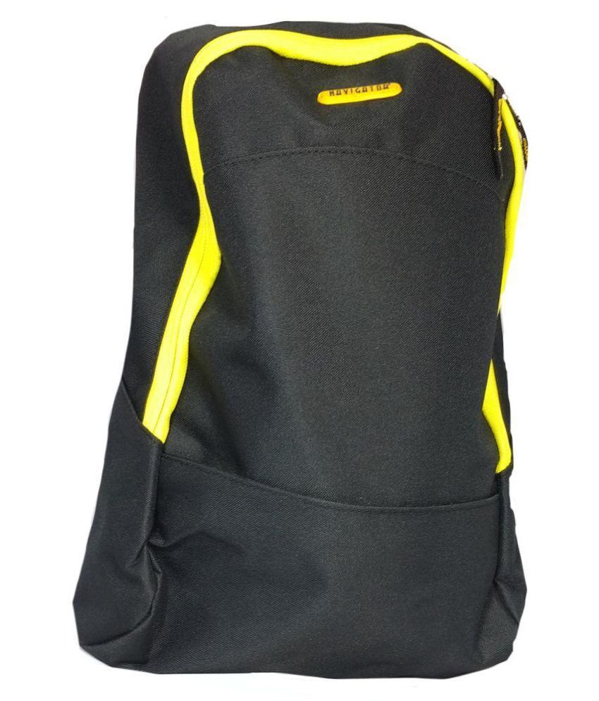 Navigator Black Yellow Zip Backpack Buy Navigator Black