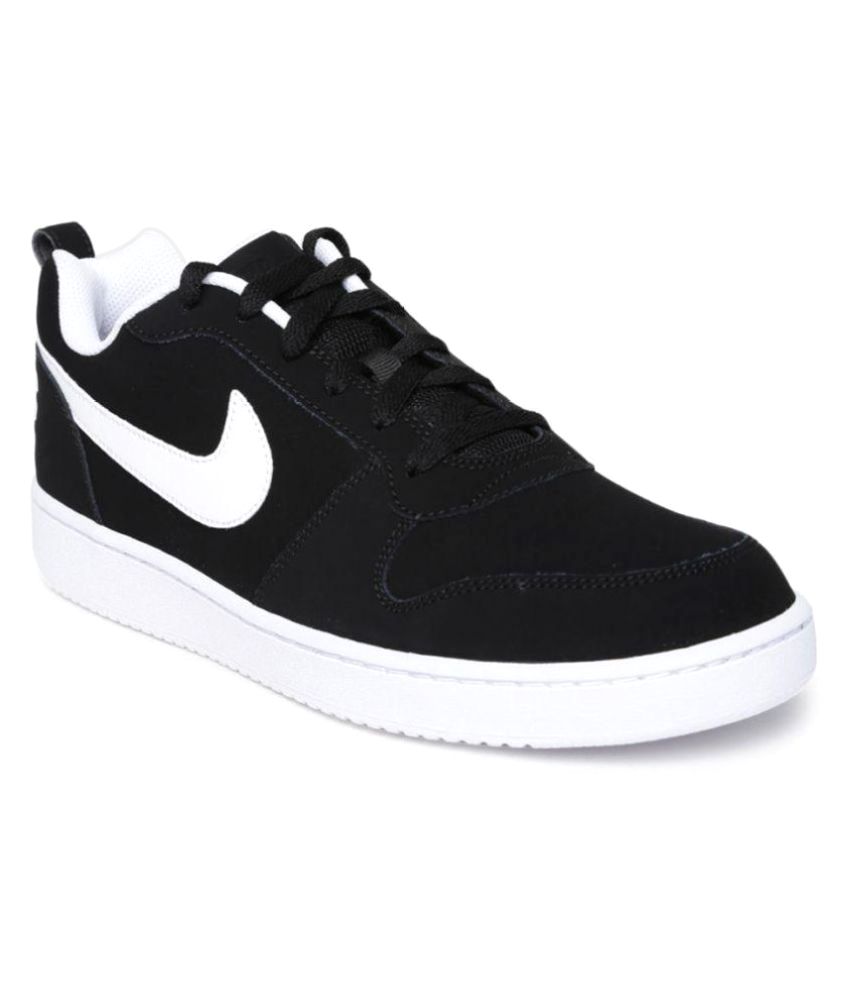 black nike court shoes