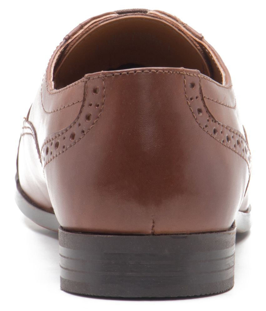 red tape brown brogue shoes