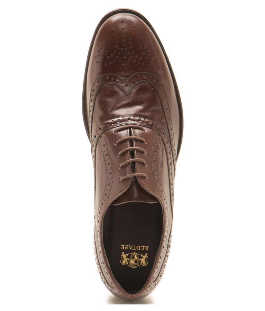 red tape brown brogue shoes
