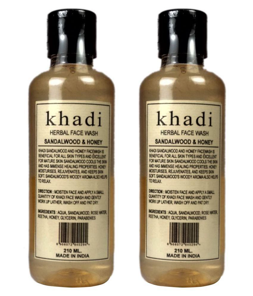     			Khadi Herbal Sandalwood & Honey Face Wash 210 ml Pack of 2