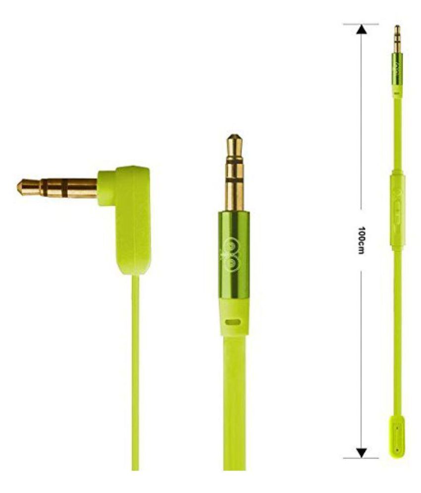 Jabees Aux Cable Green - 1 Meter - All 