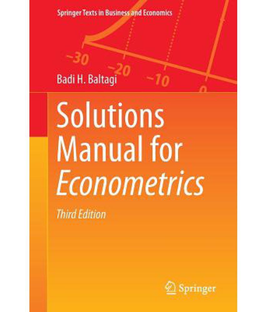 Solutions Manual for Econometrics Buy Solutions Manual for