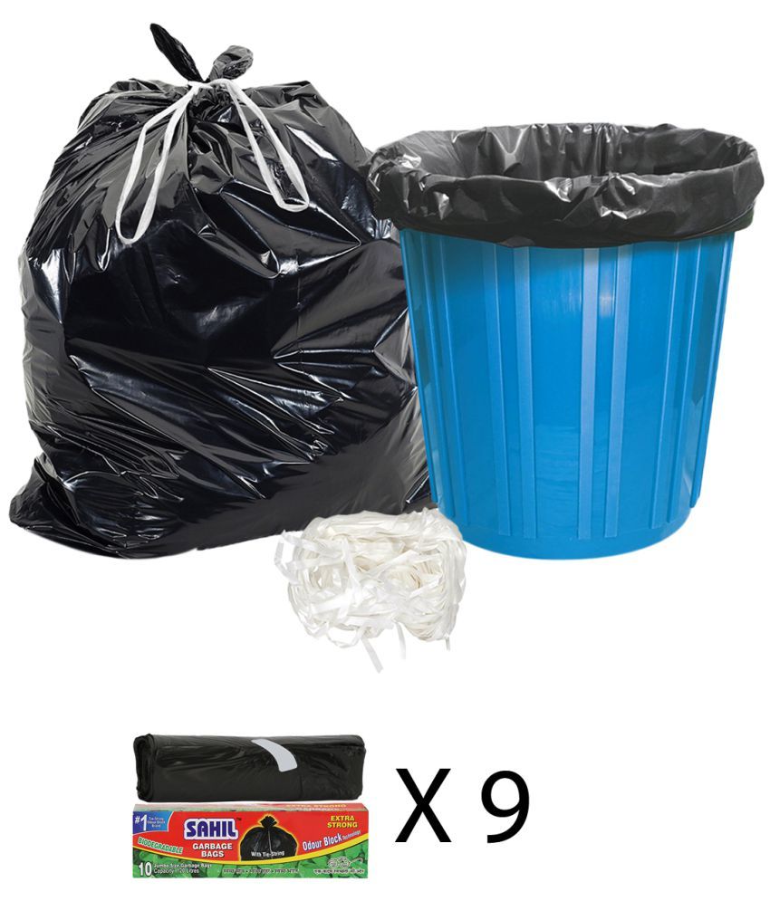 black trash bag sizes