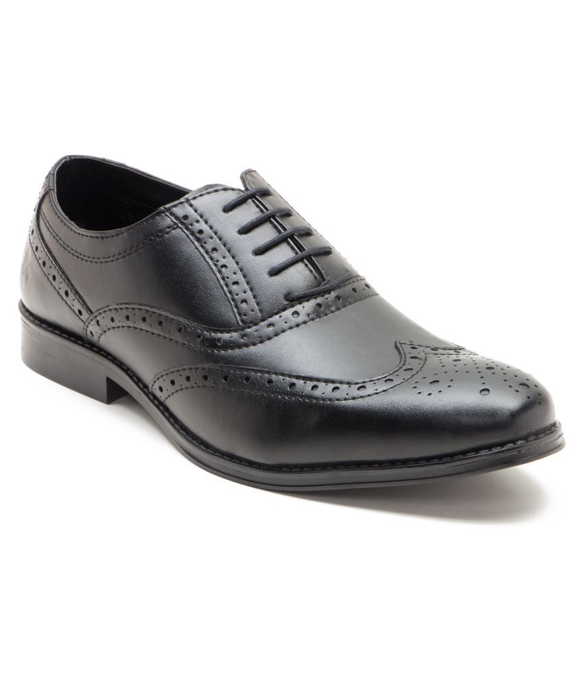 Red Tape Black Brogue Formal Shoes 