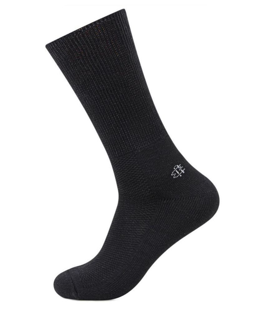     			Bonjour Mens Crew Length Black Diabetic Socks by Bonjour Black