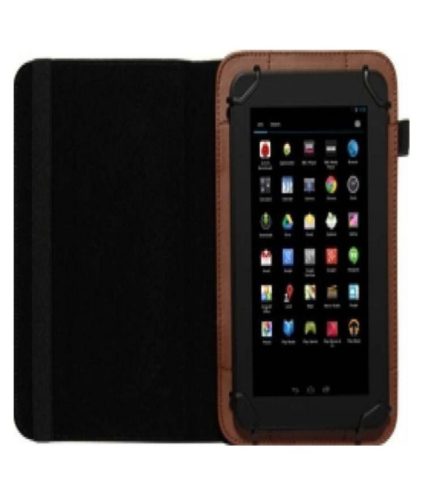Lenovo Tab A730 A3300 Flip Cover By STK Brown Cases & Covers Online
