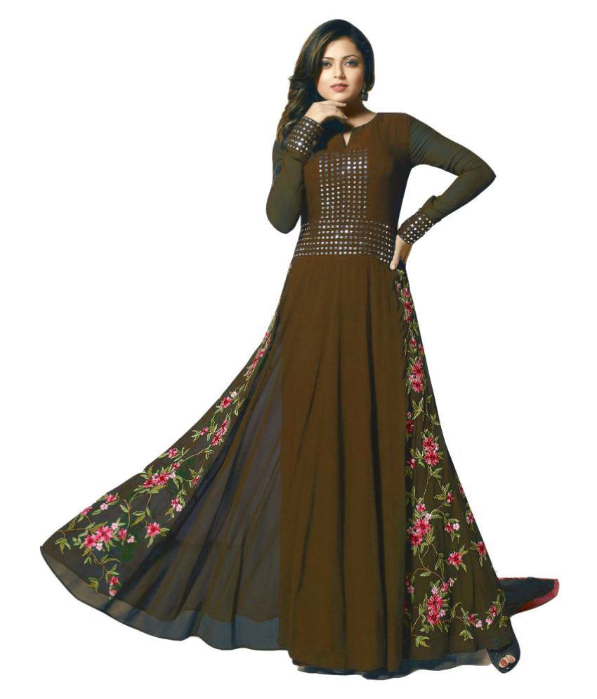 navya party wear gown with fancy work dupatta