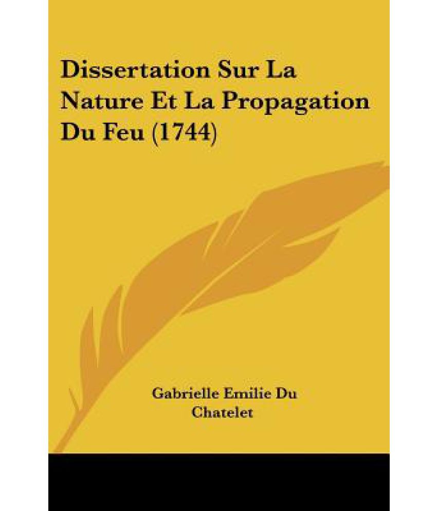 dissertation sur la nature et la propagation de feu