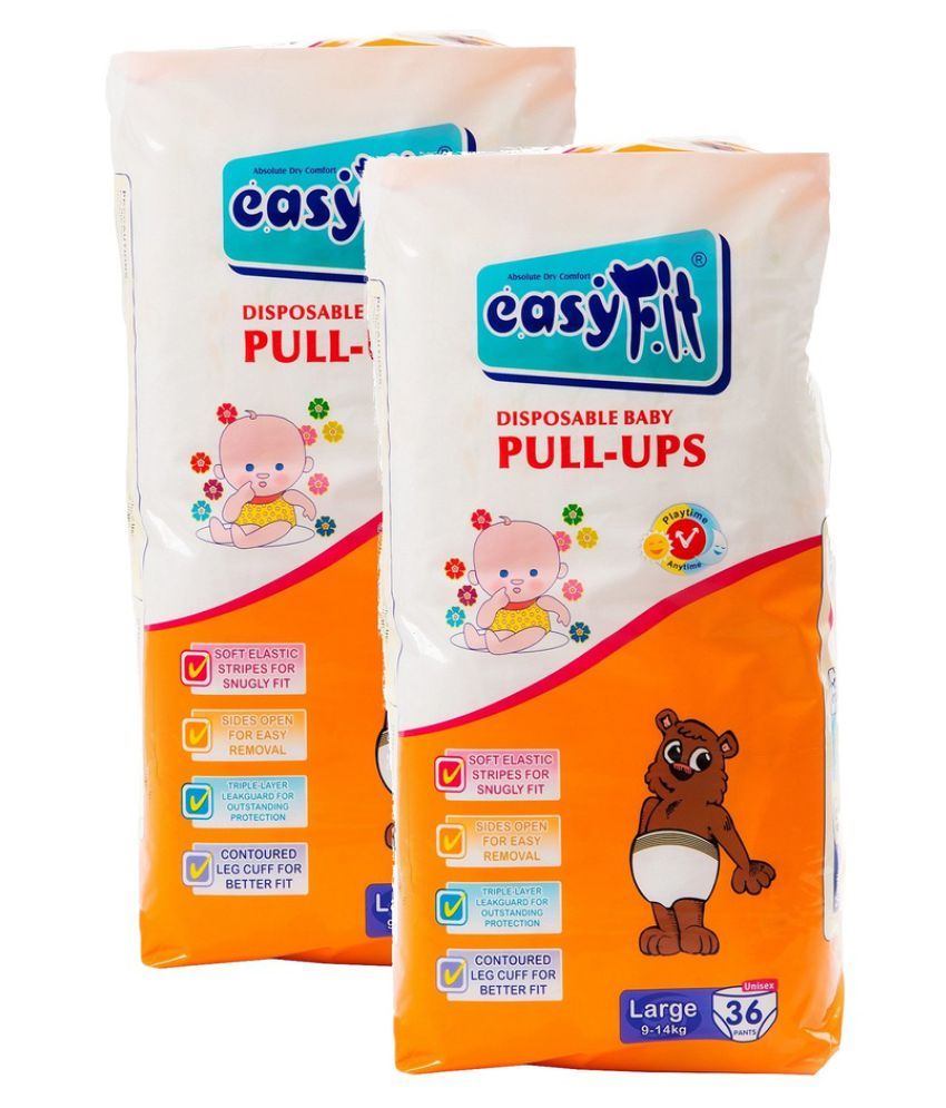 Easyfit Disposable Baby Pull Up Diaper Large 36 Pieces