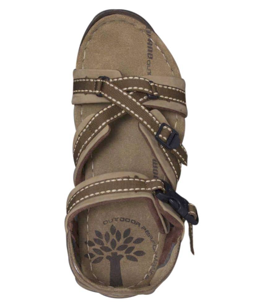 woodland brown floater sandals