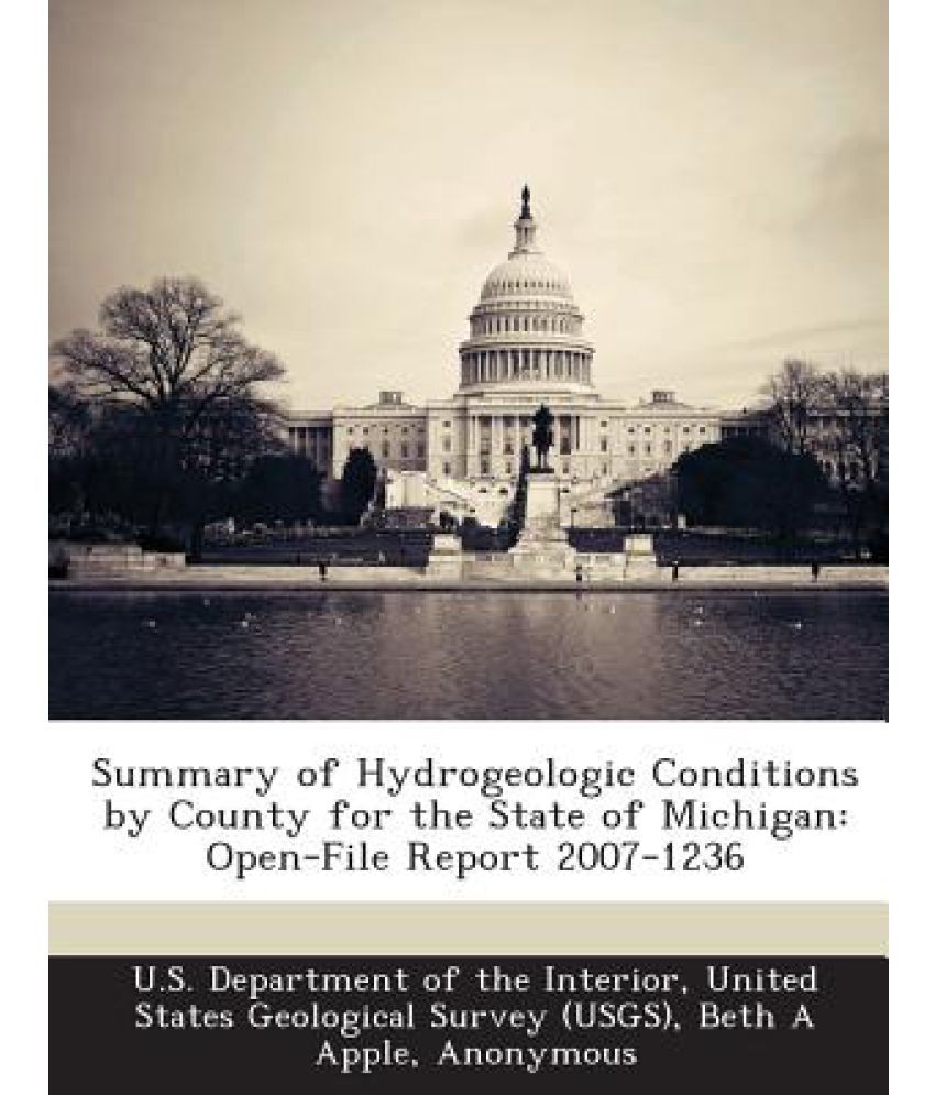Summary of Hydrogeologic Conditions by County for the State of Michigan ...
