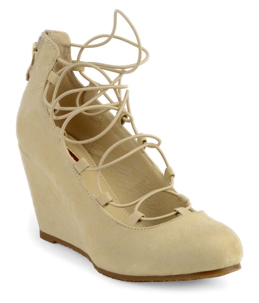 tan pumps flat
