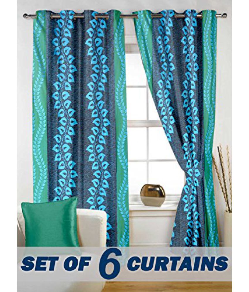 Storyhome Set Of 6 Pc Window Curtain Multi Eyelet Ringtop 48 Inch X 60 Inch Curtains