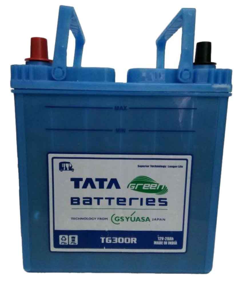 Tata Green Batteries 28 Tata TG300R 28Ah Car Ah Battery Price in India