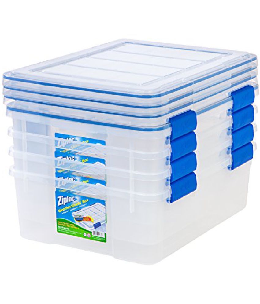 Ziploc WeatherShield Storage Box Set, Small, 4Piece Set Buy Ziploc