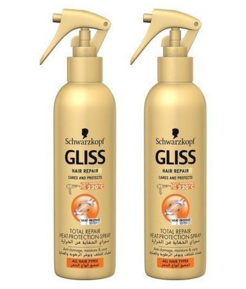 Schwarzkopf GLISS Total hair repair Heat Protection Spray 200 ml*2 (Pack Of  2): Buy Schwarzkopf GLISS Total hair repair Heat Protection Spray 200 ml*2  (Pack Of 2) at Best Prices in India - Snapdeal