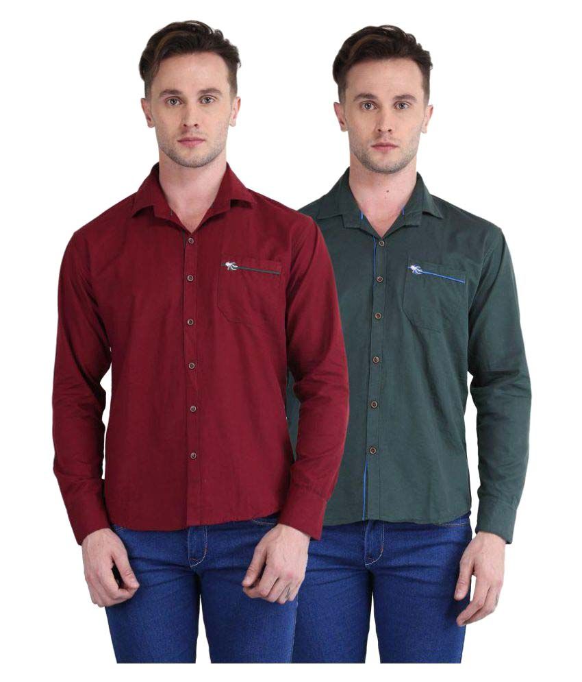     			British Terminal Multi Casuals Slim Fit Shirt Pack of 2