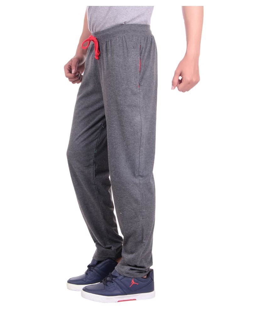 grey cotton track pants