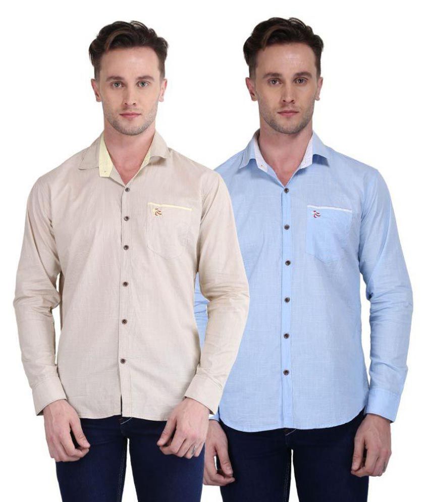     			British Terminal Multi Casuals Slim Fit Shirt Pack of 2