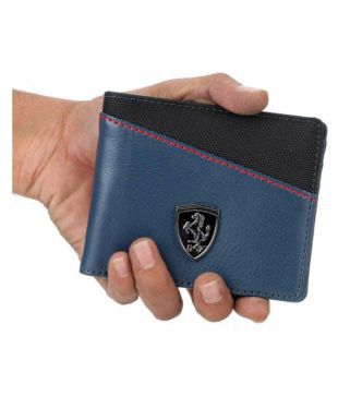 puma f1 leather black formal regular wallet