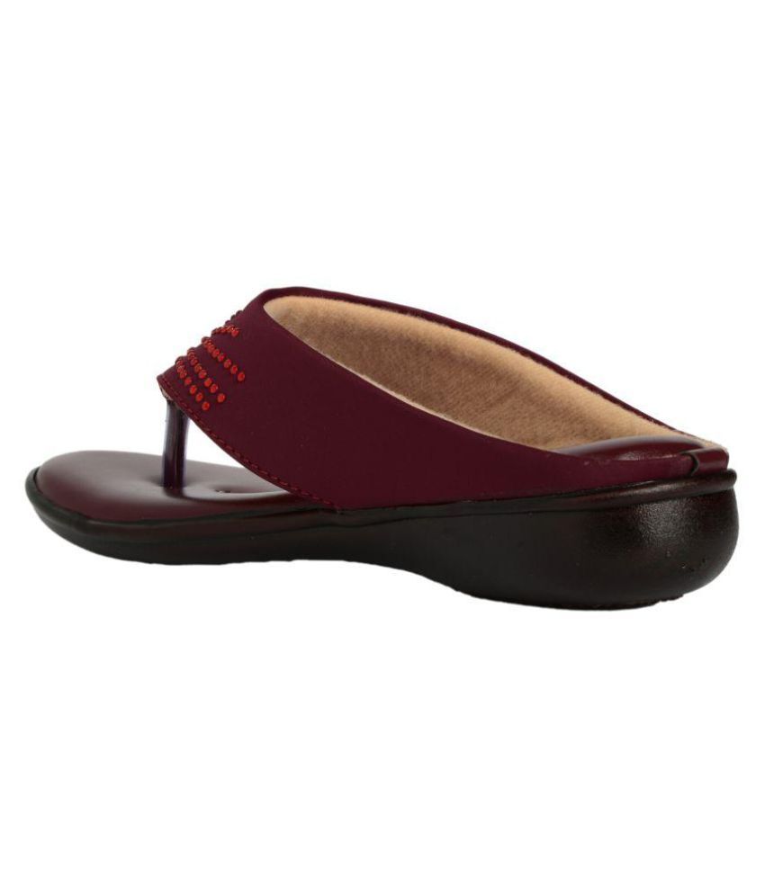 maroon pointed flats