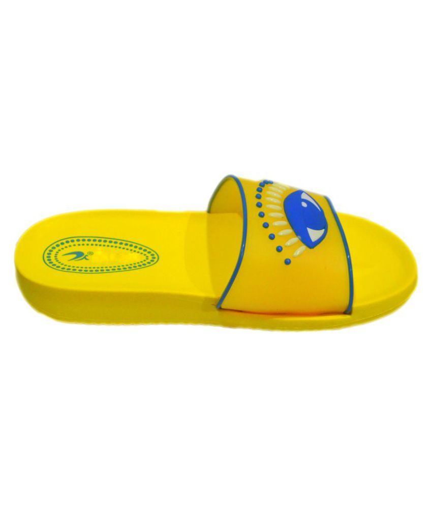 mens yellow slides