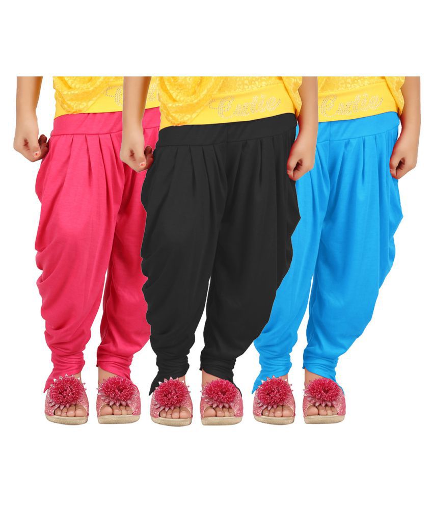     			Goodtry Girls Multicolour Viscose Butterfly Dhoti Pant - Pack of 3