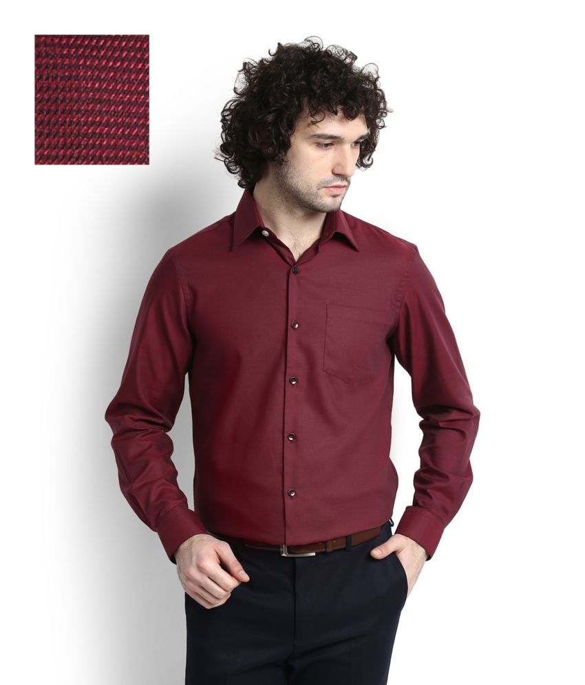 formal maroon shirt combination