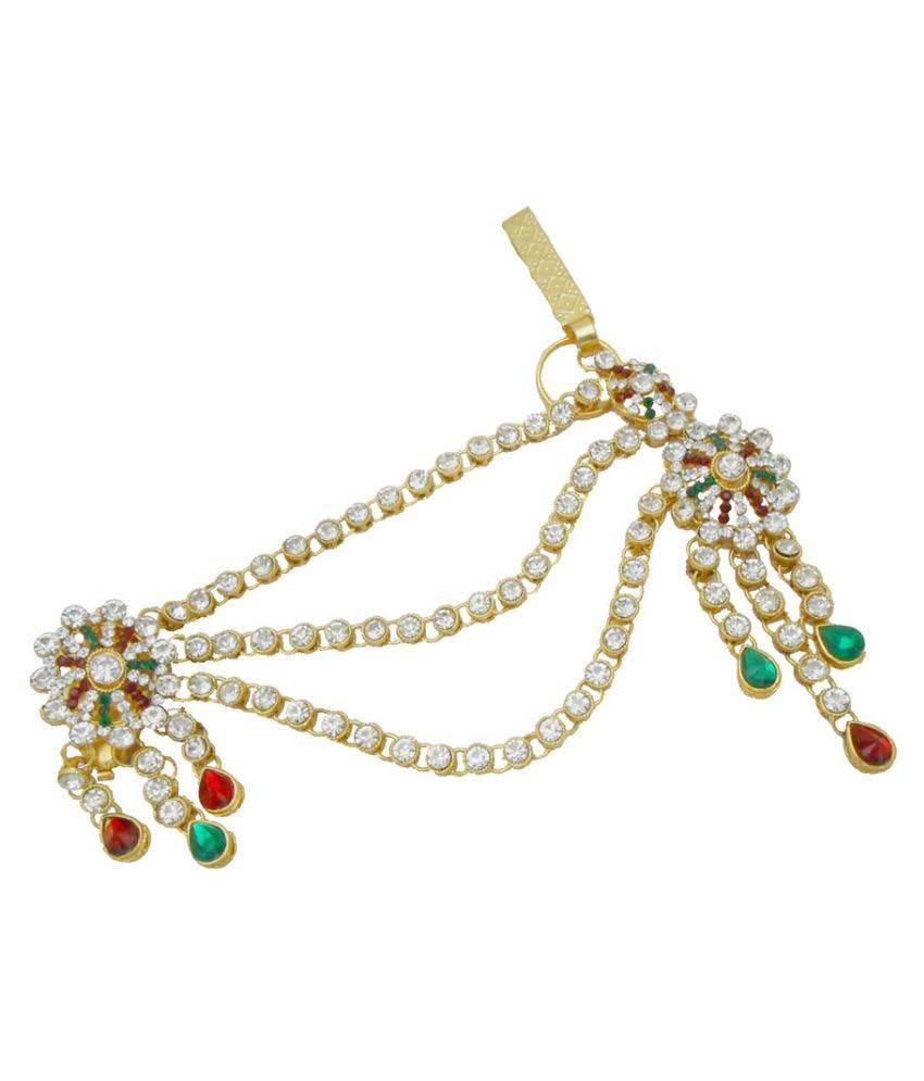 My Design Antique Gold Plated Saree Pin Brooch Juda Kamarband For Women