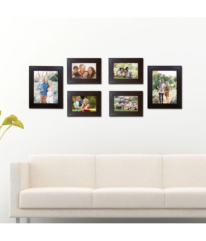 Trends on Wall Acrylic Table Top & Wall hanging Brown Photo Frame Sets ...