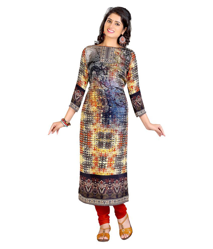     			Jevi Prints Multicoloured Crepe Printed Unstitched Kurti