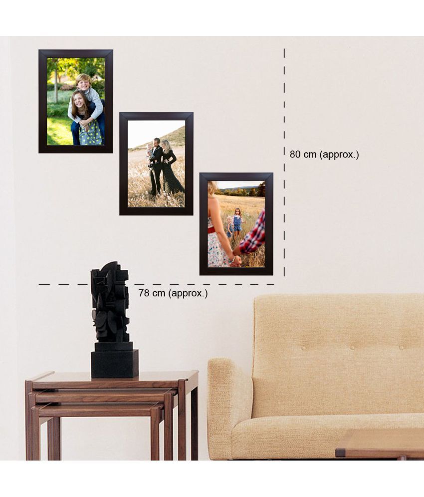 3 8"x12" Acrylic Wall Hanging Brown Photo Frame Set Pack of 3 Buy 3