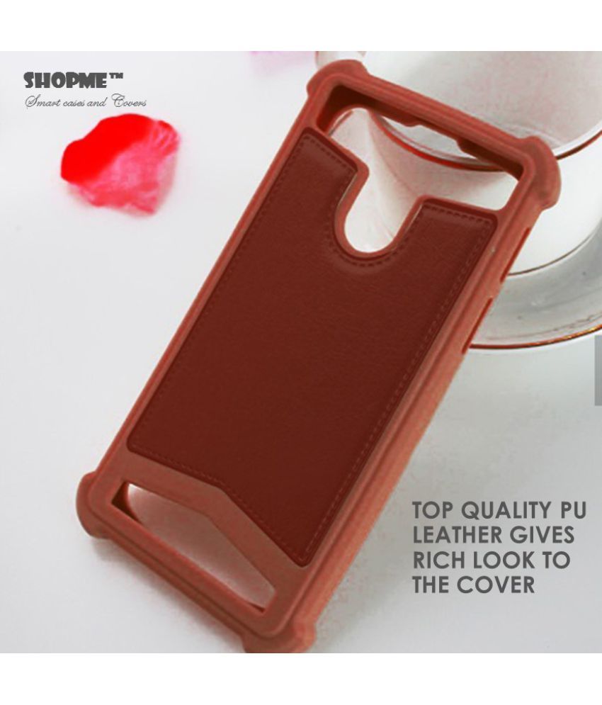 Micromax Canvas 6 E485 Shock Proof Case Shopme Brown Plain Back Covers Online At Low Prices Snapdeal India