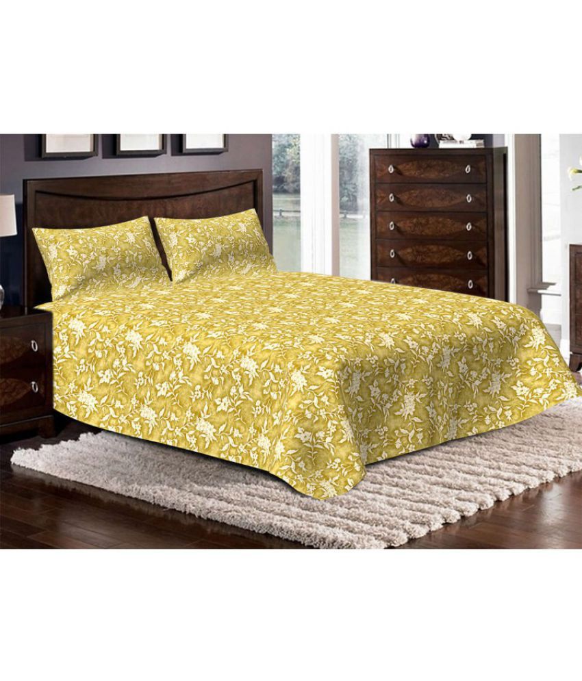 Bella Casa Double Cotton Beige Printed Bed Sheet Bella Casa Double Cotton Beige Printed Bed Sheet Online At Low Price In India Snapdeal