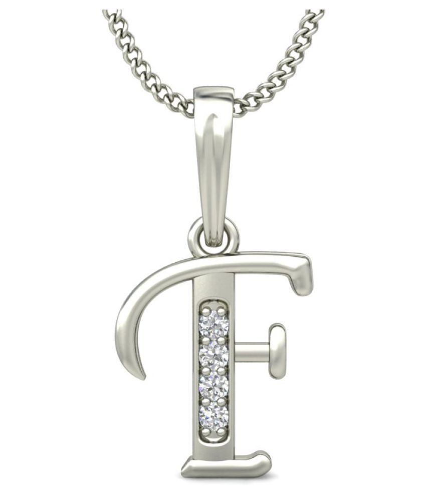 Carrydreams 24K White Gold/Platinum Plated A-Z Letters Initial Pendant ...