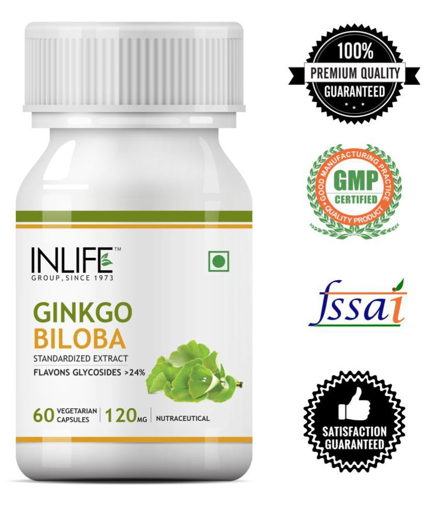 Inlife Ginkgo Biloba (120mg) Vegetarian Capsule 60 no.s Natural Buy